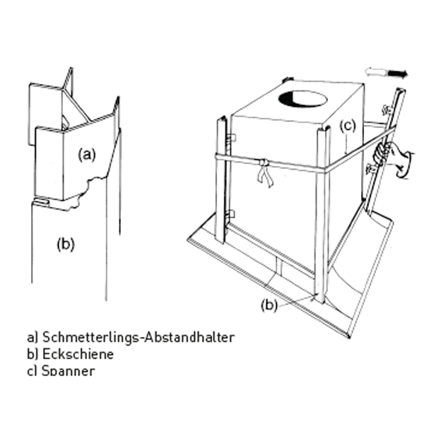 (a) Abstandshalter: Einbauzeichung